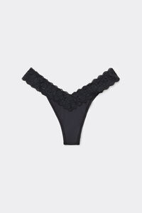 ‘80s-Style Lace and Microfibre Brazilian Briefs