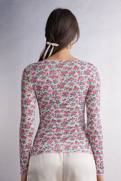 Life is a Flower Ultralight Modal with Cashmere Boat-Neck Top