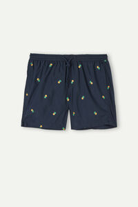 Pineapple-Embroidered Swim Shorts