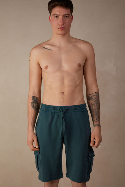 Krótkie Spodenki z Tkaniny Dresowej Washed Collection