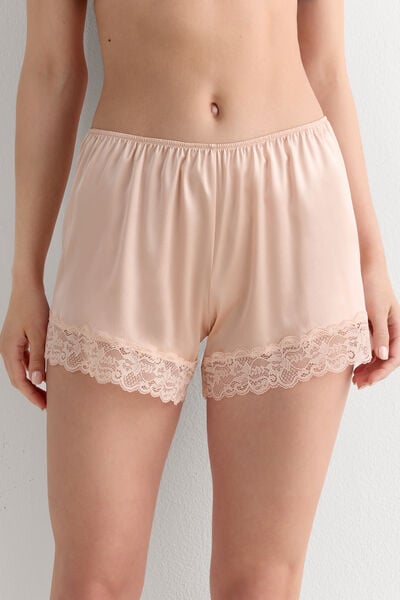 Pantaloncino in Seta con Pizzo