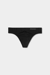 Men's Microfibre Thong with Logo Detail