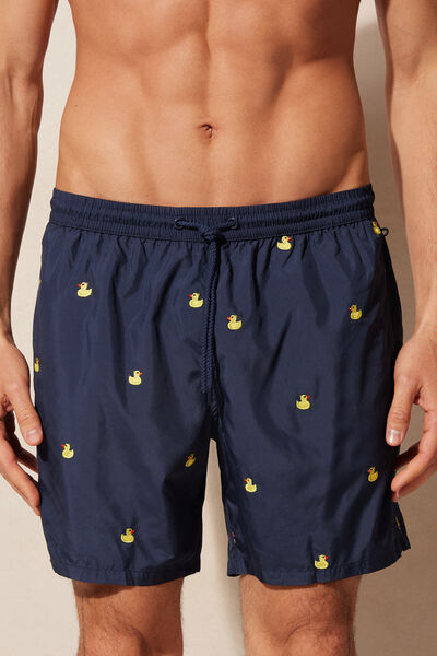 Costume Boxer Mare Ricamo Paperelle
