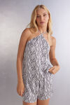Top din Satin de Viscoză Go Animalier