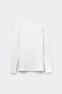 Ultralight Cotton Kayık Yaka Pamuk Bluz