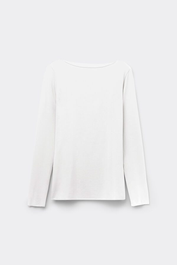 Ultralight Cotton Kayık Yaka Pamuk Bluz