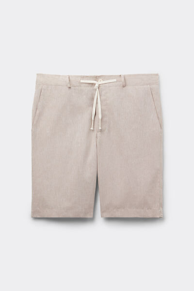 Kurze Hose aus Leinen und Baumwolle