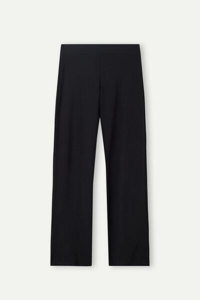 Pantaloni stil Țigaretă din Molton de Modal cu Cașmir