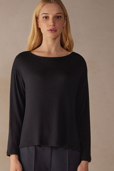 Maglia Manica Lunga in Modal Ultrasoft con Cashmere