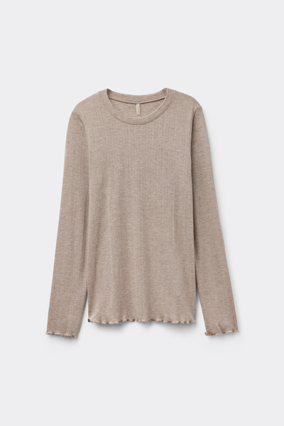 "Luxyury Softness" モダール＆カシミヤ ロングスリーブ ニット