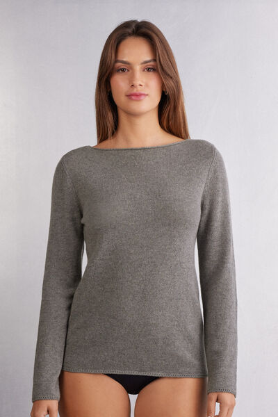 Suéter de Manga Larga 100% Cashmere