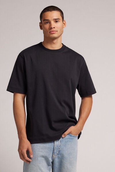 Oversize-T-Shirt aus Interlock-Baumwolle