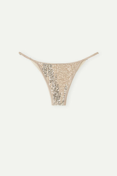 Glistening Charme Brazilian Briefs with Side Straps