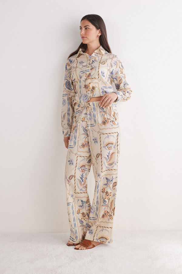 Italian Riviera Linen and Cotton Trousers