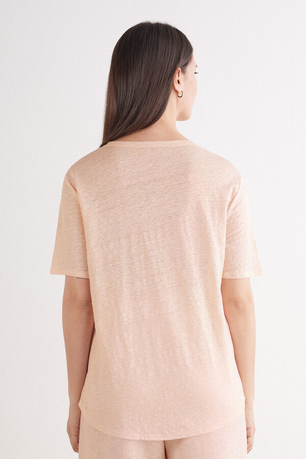 The Pure Linen Short-Sleeved Linen Top