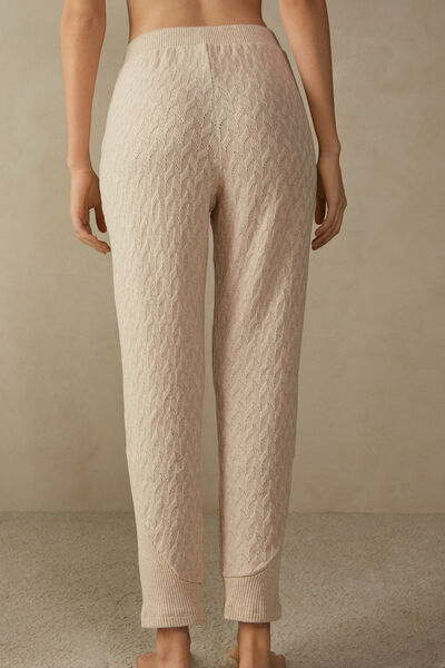 Winter Braid Full-Length Trousers with Cuffed Ankles