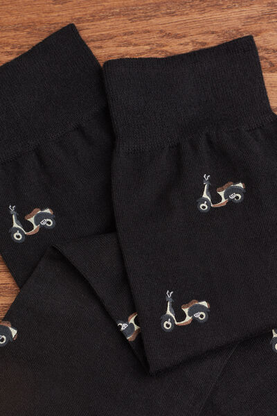 Short Socks in Patterned Soft Cotton