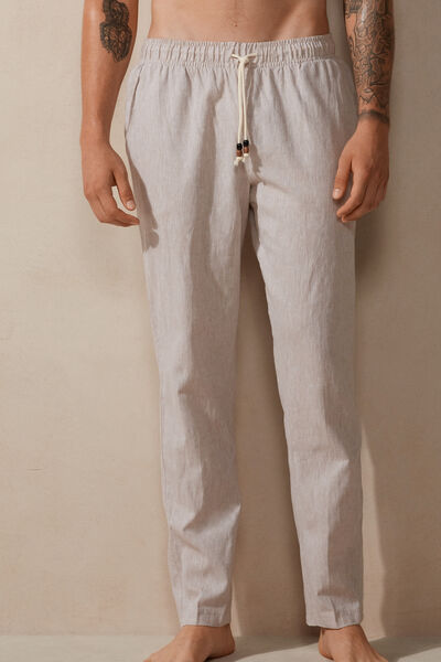 Linen and Cotton Full Length Pants