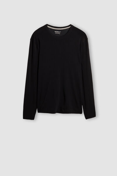 Long-sleeve Round-Neck Merino-Wool Top