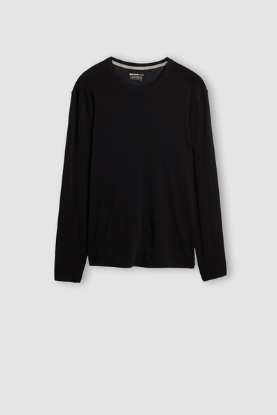Maglia a Manica Lunga in Lana Merino Scollo Tondo