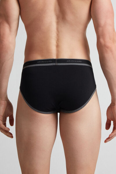 Stretch Supima® Cotton Brief with Logo Detail