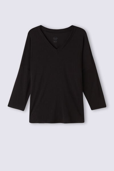 Shirt mit V-Ausschnitt aus Fresh Bamboo