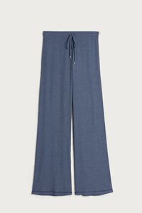 Ribbed Modal Blend Wide-Leg Trousers