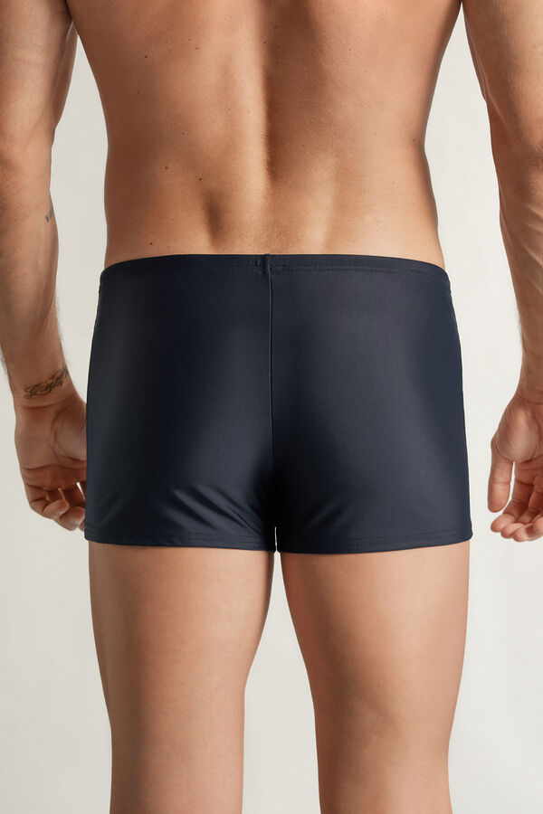 Plain Tight-Fitting Swim Trunks