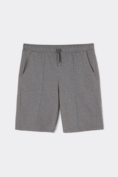Pantalone Corto in Cotone con Nervatura
