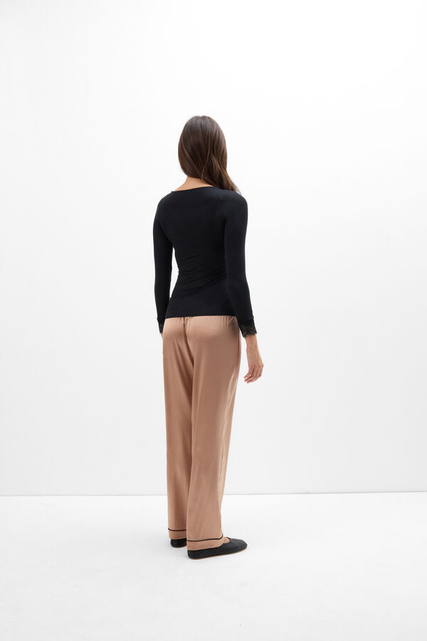 Modal Cashmere Ultralight Long Lace Shirt