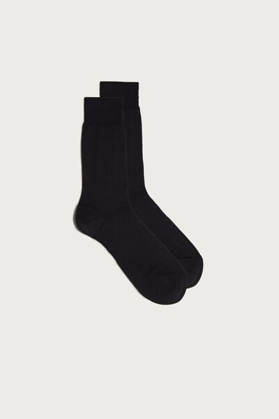 Korte Lisle sokken van satijn en katoen