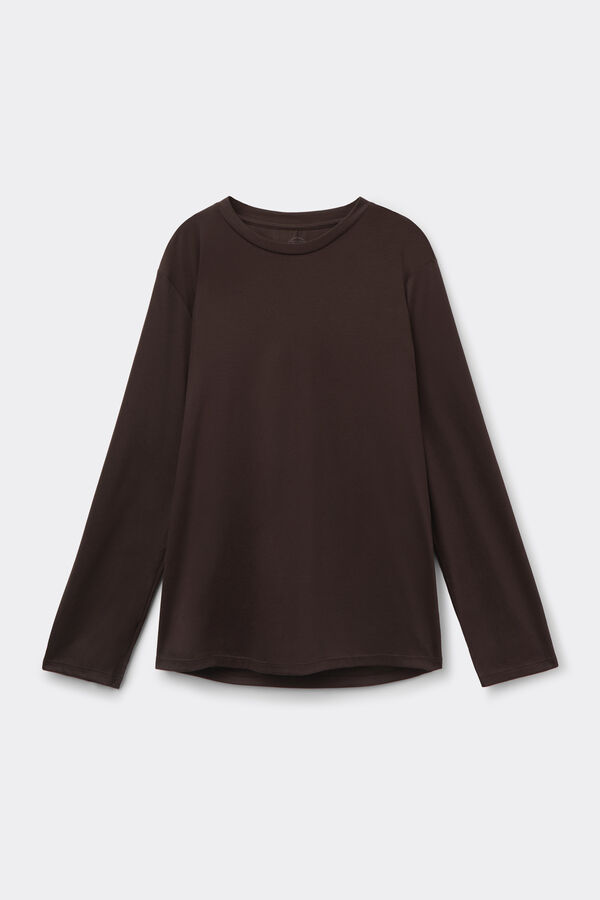 Long-Sleeved Elevated Cotton Top