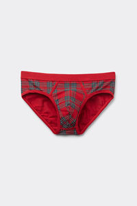 Slip en coton Superior imprimé tartan de Noël
