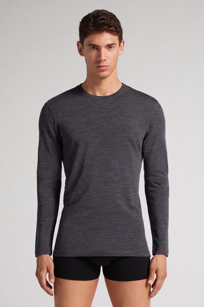 Long-sleeve Round-Neck Merino-Wool Top