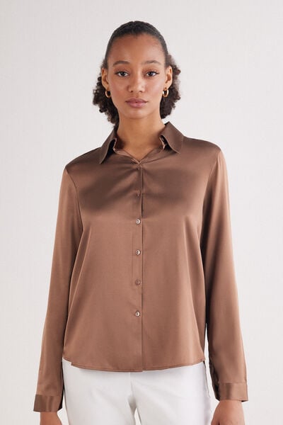 Intimissimi Camisa de Seda Mujer Natural Tamaño L