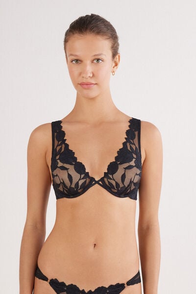 Intimissimi Sujetador Balconette All About Flowers Mujer Negro Tamaño 80B