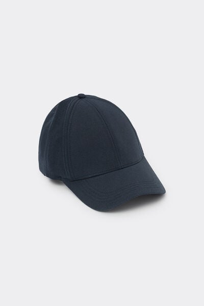 Intimissimi Gorra de Tejido de Lino y Algodón Hombre Azul Tamaño TALLA ÚNICA