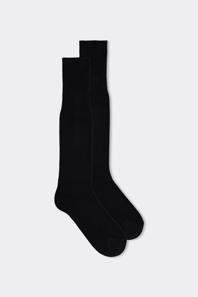 Intimissimi Calcetines de invierno largos con algodón Hombre Negro Tamaño 44-45