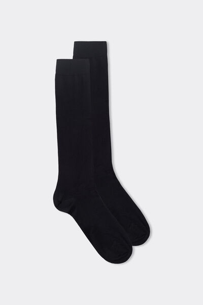 Intimissimi Calcetines Largos en Algodón Superior Elástico Hombre Negro Tamaño 42-43