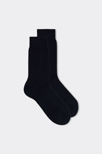 Intimissimi Calcetines Cortos de Algodón de Invierno Hombre Azul Tamaño 37-39