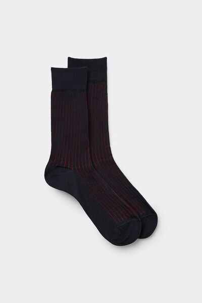 Intimissimi Calcetines Cortos Algodón Soft Canalé Hombre Azul Tamaño 42-43
