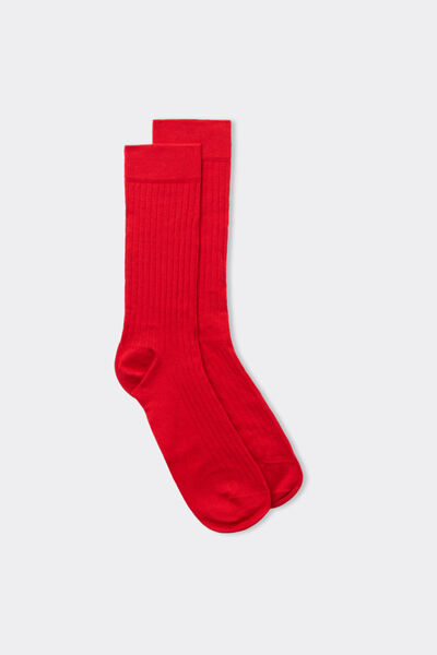 Intimissimi Calcetines Cortos Algodón Soft Canalé Hombre Rojo Tamaño 44-45