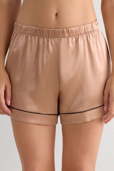 Intimissimi Shorts de Seda con Ribete Mujer Natural Tamaño L