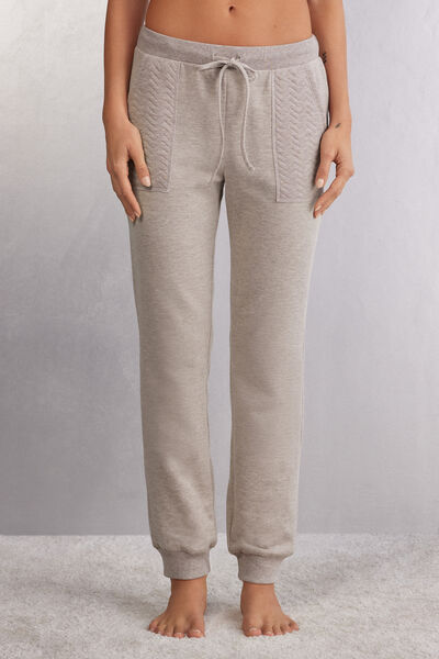 Intimissimi Pantalones Bajo Elástico Soft Chevron Mujer Marrón Tamaño L