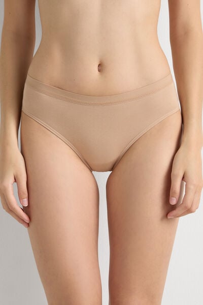 Intimissimi Braguita de Talle Semialto de Algodón Mujer Natural Tamaño 36