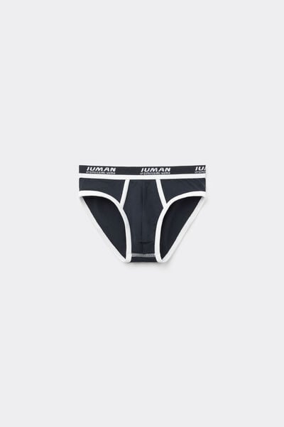 Intimissimi Calzoncillos de Algodón Superior con Logotipo para Niños Niño Azul Tamaño 12-13