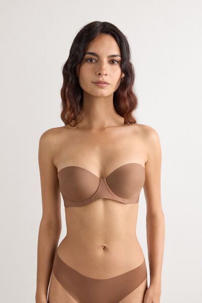 Intimissimi Sujetador Bandeau Giada de Microfibra Mujer Natural Tamaño 80D