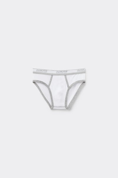 Intimissimi Calzoncillos de Algodón Superior con Logotipo para Niños Niño Blanco Tamaño 4-5