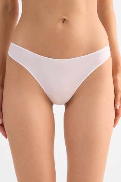 Intimissimi Braguita de Talle Bajo en Microfibra Ultraligera Mujer Blanco Tamaño S