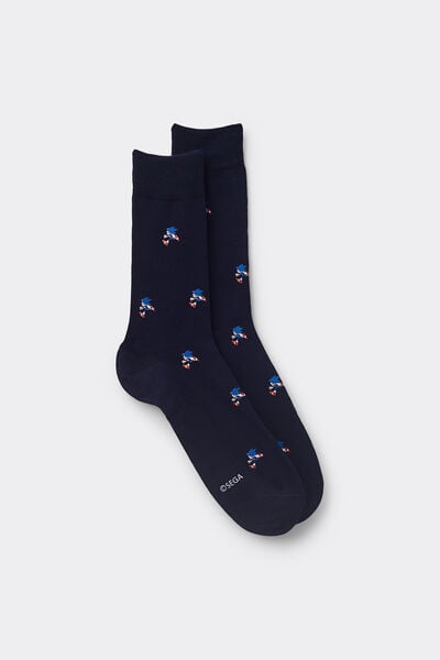 Intimissimi Calcetín Corto Algodón Estampado Sonic Hombre Azul Tamaño 40-41
